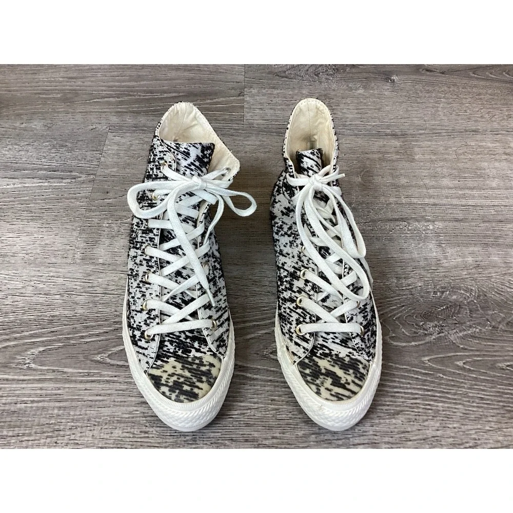 Converse All Star Gemma OX Womens Size 8 Shoes Black White High Sneakers 553448C